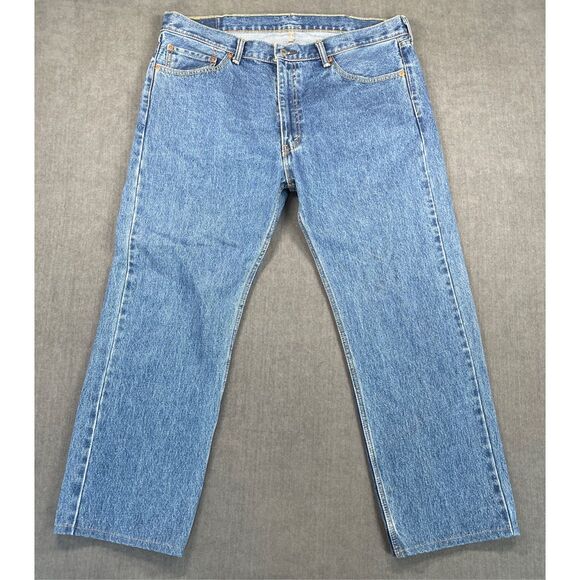 Levis 505 Jeans Men 40x32 Blue Straight Leg Classic Fit Denim Zipper Fly Casual
